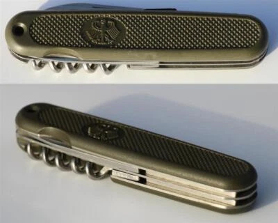 6 in1 Bundeswehr Taschenmesser Oliv Militär BW Messer Armee Funktion Klappmesser - Bild 1 von 4