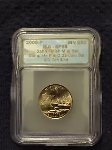 2005 -P Satin Finish ICG SP69 Minnesota State Quarter - Picture 1 of 4