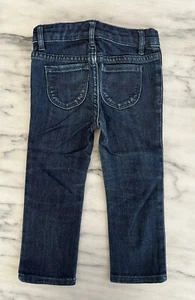 Baby Girl Gap 1969 Jeans 2T mini Skinny Dark Wash Adjustable Waist Stretch - Picture 1 of 7
