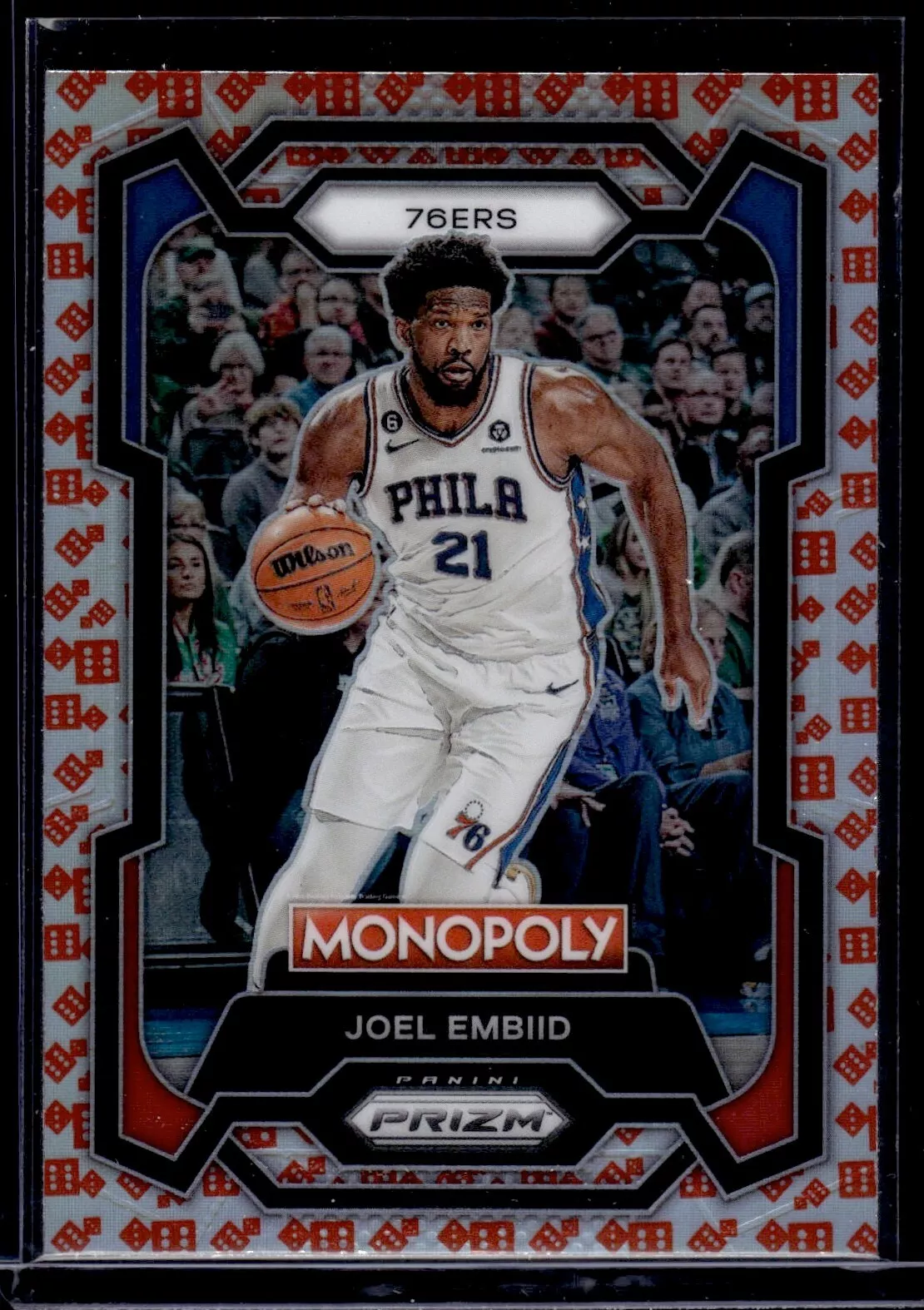 2023-34 Panini Prizm Basketball Joel Embiid 76ers #69 Monopoly Red Dice