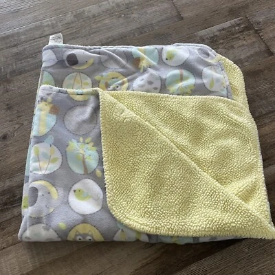 Garanimals Gris Amarillo Aqua Búhos Jirafa Elefante con Manta Bebé Sherpa Foto 1 de 4