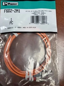 1 Meter ST-ST Duplex 62.5/125 OM1 Multimode Fiber Patch Cable OFNR Orange Optic - Picture 1 of 2