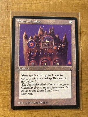 Magic The Gathering ✨STONE CALENDAR ✨The Dark  NM/MINT RARE Reserve List 1994 NP - Image 1 of 2