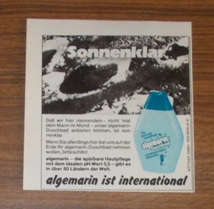 Seltene Werbung vintage ALGEMARIN Duschbad mit Meeresalgen-Wirkstoffen 1987 - Bild 1 von 1