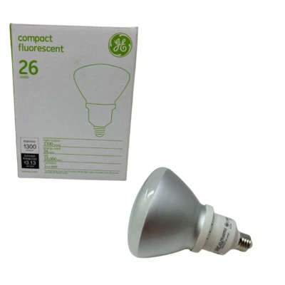 2 X GE Indoor Fluorescent Floodlight Bulb Soft Daylight Bright 26W R40 1300 Lum - Image 1 of 4
