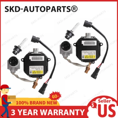 2pcs Xenon Ballast Igniter HID D2S Bulb Kit For 2007-15 Infiniti G35 G37 Q40 Q50 - Image 1 of 4
