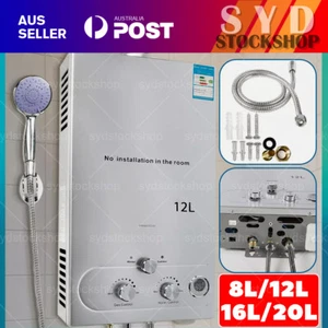 20L Tankless Instant Gas Hot Water System Heater Portable Shower LPG Outdoor - Picture 1 of 21