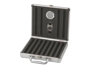 12 CIGAR TRAVEL HUMIDOR ALUMINIUM/ DIACUT w. CIGAR CUTTER & HUMIDIFIER * NEW *  - Picture 1 of 2