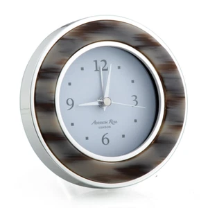 ADDISON ROSS GREY HORN & SILVER  ALARM CLOCK - Picture 1 of 1