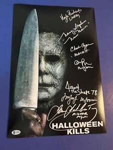 Affiche James Jude Courtney Andi Matichak + 5 acteurs signés Halloween tue 12"x18"