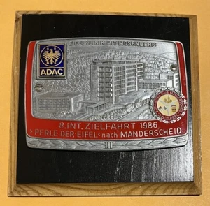 Insignia coche coche alemán Rally Tour Club parrilla placa ADAC #2293 1986 Manderscheid - Imagen 1 de 2