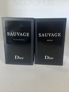 DIOR SAUVAGE EDT & Parfum 1.0ml .03fl oz x2 Vials COLOGNE SPRAY SAMPLE VIALS - Picture 1 of 4