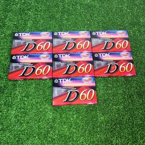 Lot Of 7 - TDK D60 Blank Audio Cassette Tapes High Output New Sealed! - Picture 1 of 5