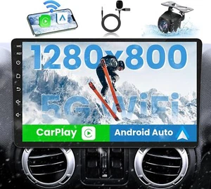 Car Radio for Jeep Wrangler 2007-2018 Andriod 10.1" HD Touchscreen GPS 2G+32GB - Picture 1 of 23
