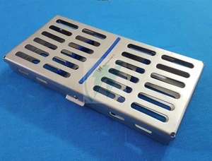 GERMAN DENTAL AUTOCLAVE STERILIZATION CASSETTE RACK BOX TRAY FOR 7 INSTRUMENT - Picture 1 of 4