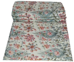 5 Meter Indian Hand Block Print Pure Cotton Running Fabric - Picture 1 of 4