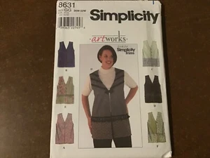 Simplicity 8631 Sewing Pattern ~ Women’s Vest ~ Size 26 28 30 32 ~ Uncut - Picture 1 of 4