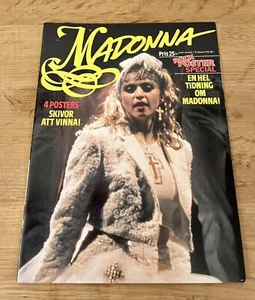 MADONNA 1985 Swedish Poster Music Special Magazine 1980s Vintage Rare - Picture 1 of 17