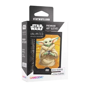 Star Wars Unlimited Grogu Premium Art Sleeves 60 ct Gamegenic NUOVO - Foto 1 di 1
