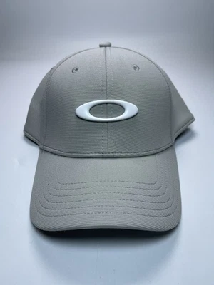 Boné Oakley tamanho G/XL adulto masculino ajuste flexível cinza clássico boné excelente estado usado atlético - Imagem 1 de 4