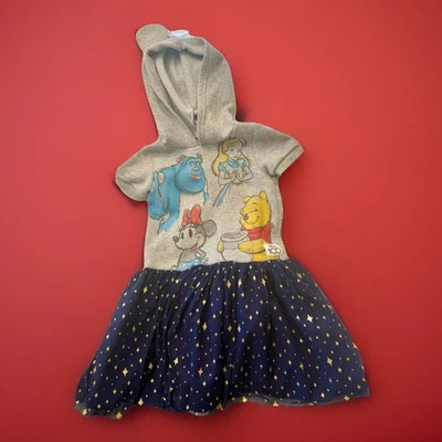 DISNEY 100 Girls 7/8 Cosplay hooded dress tulle skirt Minnie Sulley Pooh Alice!! - Image 1 of 4