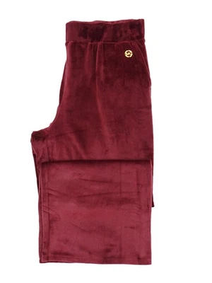 MICHAEL Michael Kors Women's Velour Straight-Leg Pants (XL, Dark Ruby) - Image 1 of 3