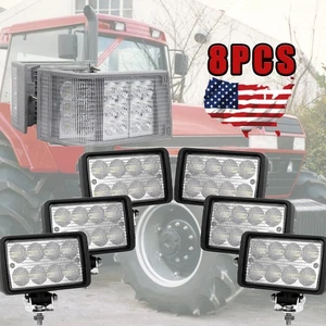8x LED Lights Set For Case IH Tractor 7110,7120,7130,7140 Plug&Play Flood Beam - Picture 1 of 9