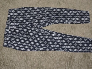 Time and Tru Navy/White cropped pull-on knit pants SZ L back pockets W31/L23 - Picture 1 of 4