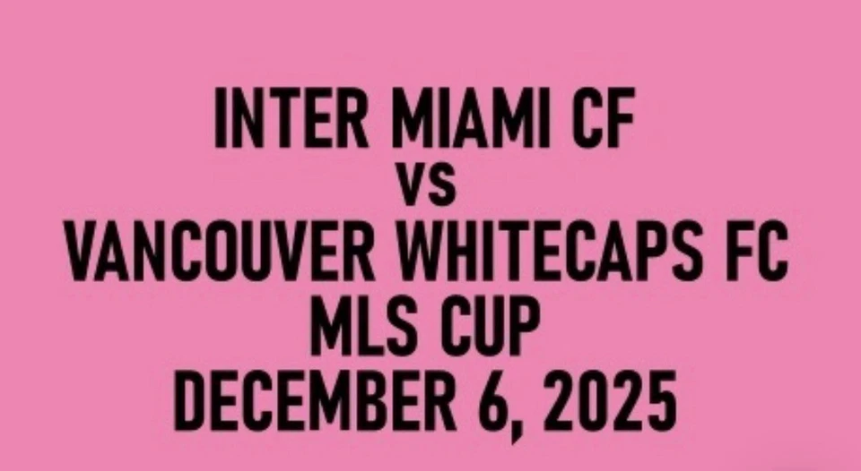 PRE-ORDEN 2025 MLS Copa Final MDT Partido Detalle Partido INTER MIAMI Foto 1 de 1