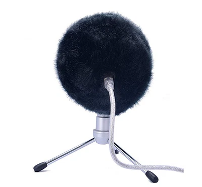 High Quality Professional Microphone Furry Windscreen for Blue Snowball Black B - Image 1 of 4