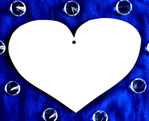 Minkaklecks  Anhänger Holz unbehandelt  1x Herz  30cm  Basteln  Handarbeit XL - Bild 1 von 1