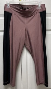 Under Armour Heat Gear Mujer Compresión Capri Leggings Rosa Y Negro Tiras L - Imagen 1 de 8