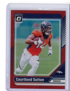 2024 Donruss Optic #59 Courtland Sutton /125 Red Denver Broncos - Picture 1 of 2