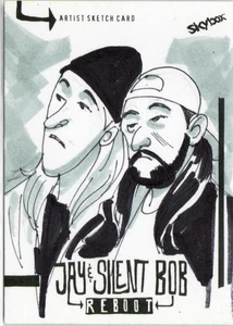 Jay & Silent Bob Reboot 2023 Skybox Sketch Card 1/1 Artist Bnfer Jason & Kevin - Picture 1 of 4