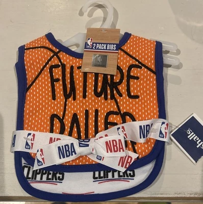 NBA BALONCESTO CORTAPELOS BEBÉ NIÑO FUTURO BALLER PAQUETE DE 2 BABEROS LA Clippers Nuevo Foto 1 de 4