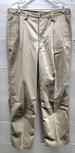 Haggar Generations Mens Casual Pants Flat Front 100% Cotton Khaki Size 36X32 - Picture 1 of 4