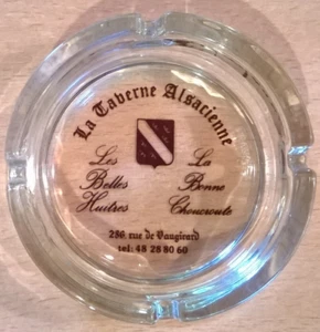 CENDRIER : Restaurant LA TAVERNE ALSACIENNE Vaugirard Paris - Verre - Comme neuf - Picture 1 of 6