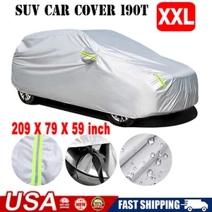 XXL Full Car Cover All Weather Rain Snow Waterproof UV Dust Resistant Protection - Picture 1 of 10