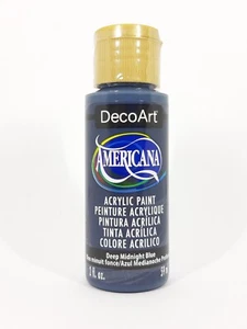 DecoArt Americana colore acrilico 59ml DA166 Deep Midnight Blue vari colori