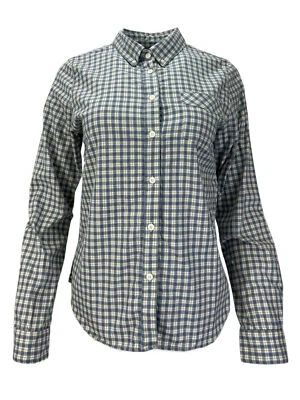 Camisa informal STEVEN ALAN para mujer azul marino de una sola aguja a cuadros talla M nueva sin etiquetas Foto 1 de 3