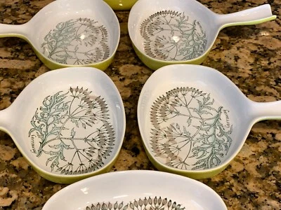 Poole Huevo Panadero Diseño Carraway Hierba Jardín Patrón 6 Cucharas Reposapiés Foto 1 de 4