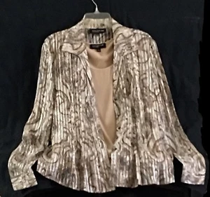 Jones New York Rayone Tank Top + Silk Blouse/chemise Ensemble - Picture 1 of 4