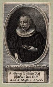 1670 Georg Philipp Ris Riss lutherischer Theologe Augsburg Kupferstich-Porträt - Picture 1 of 1