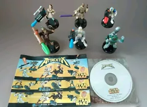 Star Wars Attacktix Series 1 Starter Set 6 Lot Figures Hasbro CD-ROM Manual 2005 - Picture 1 of 12