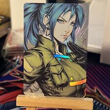 King of Fighters Leona Heidern Rainbow Foil Holo Anime Figure Art Card  Silver