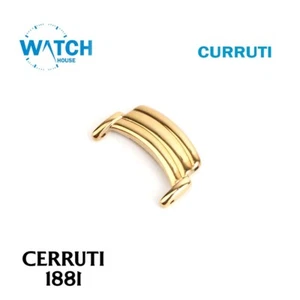 Correa de reloj de metal 17,40 mm CERRUTI 1881 hebilla tono dorado acero inoxidable - Imagen 1 de 7