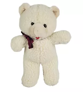 Vintage Etone Teddybär Plüschtier rot creme Zunge Stofftier Korea Lovey 14 Zoll - Bild 1 von 11