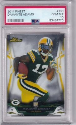 2014 Finest #130 Davante Adams RC Graded PSA 10 GEM MINT - Image 1 of 2