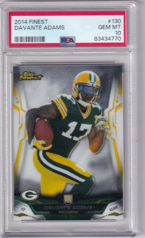 2014 Finest #130 Davante Adams RC Graded PSA 10 GEM MINT - Image 1 of 2