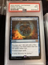 PSA 9 Mint Force of Will - Double Masters - Mythic - MTG